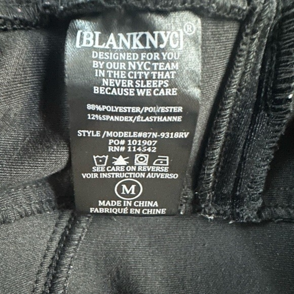 BlankNYC Anthropologie Black Velvet Moto Jacket M Zip Front Biker Crushed - Picture 11 of 11